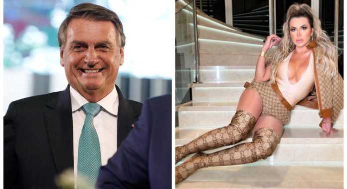 O presidente Jair Bolsonaro e a advogada Deolane Bezerra