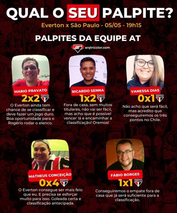Qual o seu palpite para Everton x São Paulo | Palpites AT