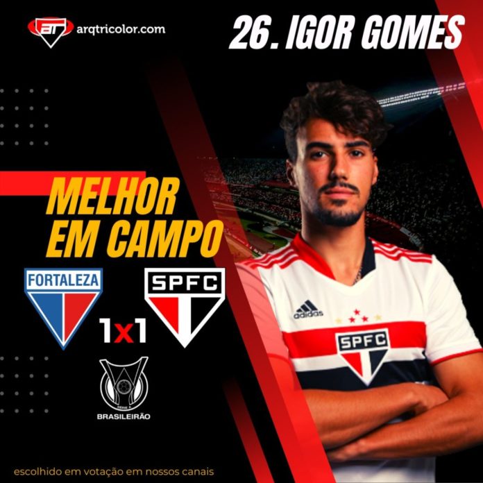 Com bela assistência contra o Fortaleza, Igor Gomes é eleito o Melhor em Campo | Pesquisa AT