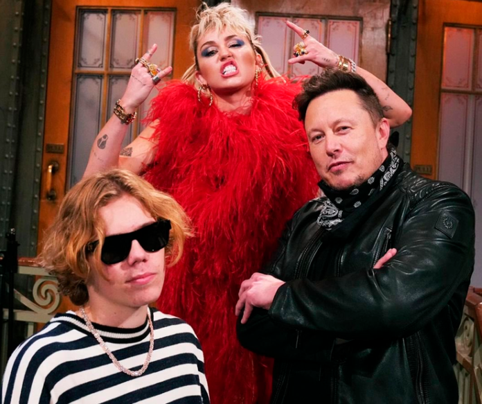 Miley Cyrus The Kid Laroi Elon Musk SNL