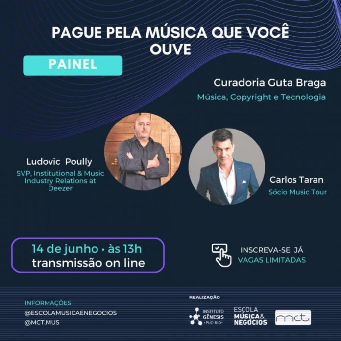 MCT e Escola Música & Negócios promovem painel 'Pague pela Música que você ouve'