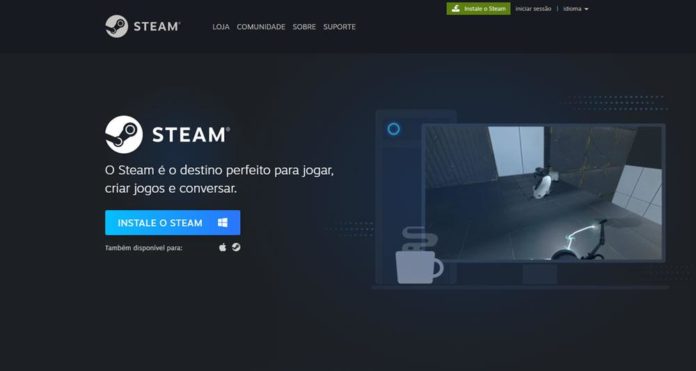 É preciso baixar o launcher da Steam para jogar Counter-Strike: Global Offensive de graça