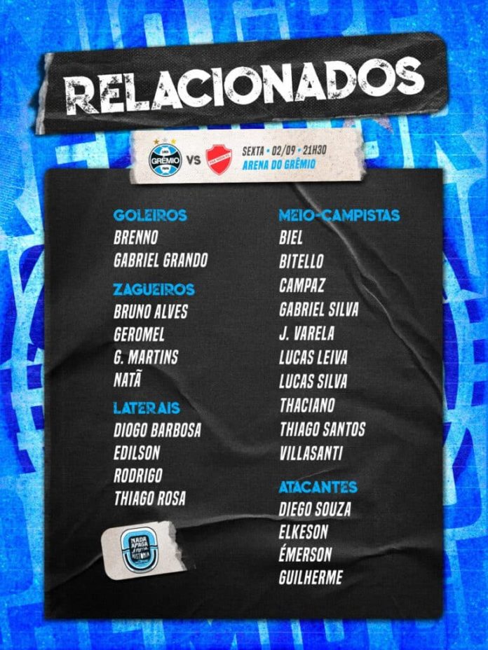 lista de relacionados do gremio contra vila nova