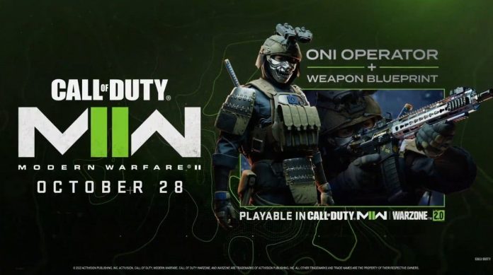 Oni é o nome do novo operador de Modern Warfare 2.
