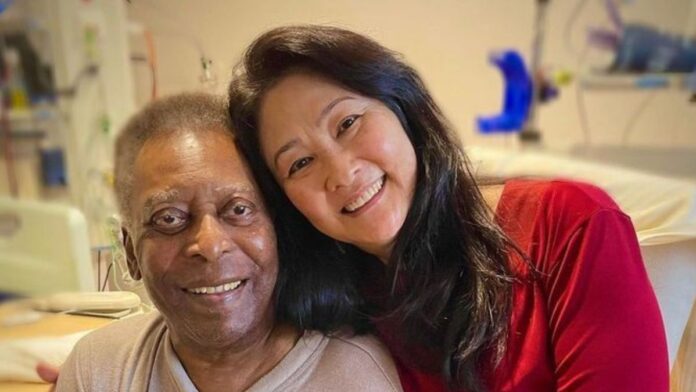 Pelé e Márcia Aoki – Foto: Reprodução / Instagram