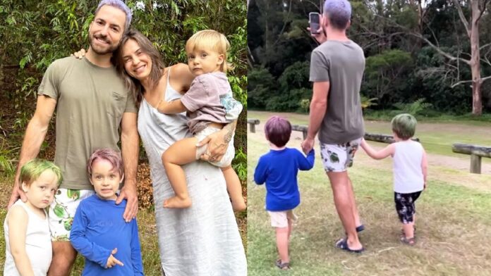 Thales Bretas e os filhos