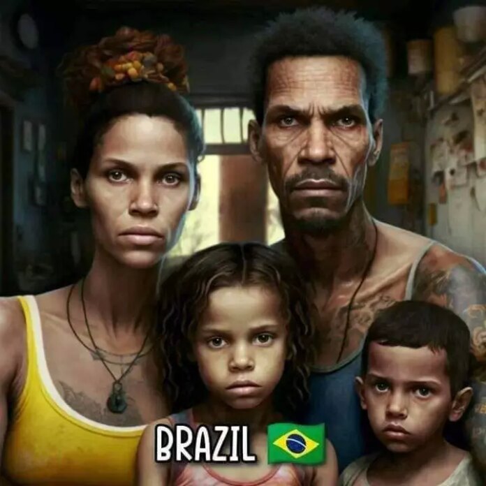 IA cria aparência de família brasileira – Foto: Reprodução/@dusunbildergisi