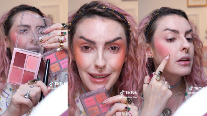 Karen Bachini compara blush da Virginia com produto lançado por ela