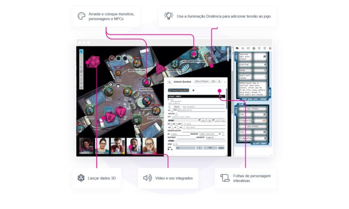 22025739083001.jpg A Roll20 permite que jogadores participem de um jogo de RPG de maneira online.