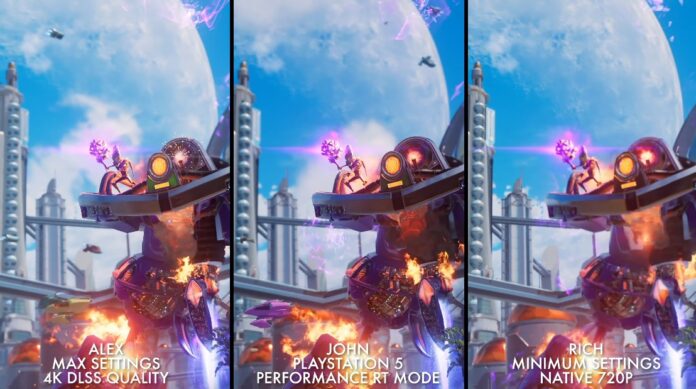 A comparação de Ratchet and Clank: Rift Apart no PC e no PS5