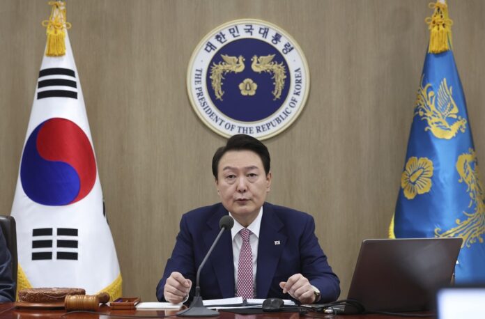 Yoon Suk Yeol, presidente da Coreia do Sul — Foto: Im Hun-jung/Yonhap via AP