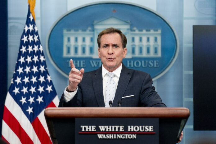 John Kirby, porta-voz do Conselho de Segurança Nacional da Casa Branca — Foto: Andrew Harnik/AP