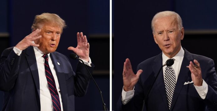 Donald Trump e Joe Biden — Foto: Patrick Semansky/AP Photo
