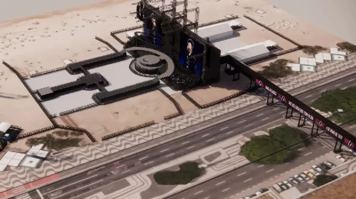 Palco da Madonna na Praia de Copacabana