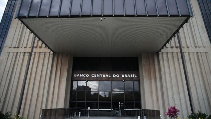 Entrada do prédio sede do Banco Central do Brasil