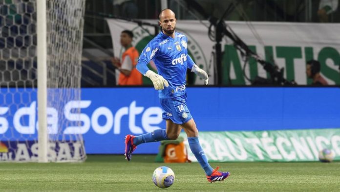 Marcelo Lomba - o goleiro não foi muito acionado, mas não conseguiu interferir em nenhum dos dois lances de gols  (Foto: Cesar Greco/Palmeiras)