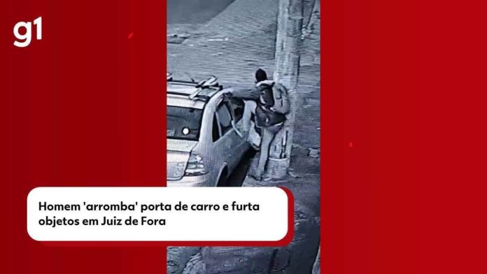 VÍDEO: homem 'arromba' porta de carro, senta no banco do carona e furta documentos e outros objetos em MG