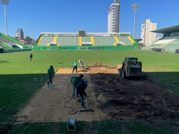 Arena Condá terá grama sintética em 2025 | chapecoense