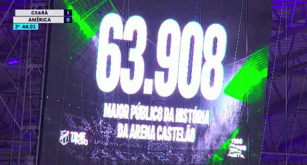 Ceará x América-MG registra maior público da história da Arena Ceará x América-MG registra maior público da história da Arena Castelão | ceará
