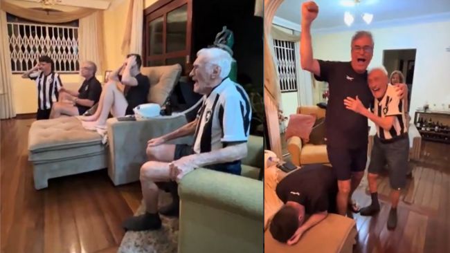 charmingvideo3_4413053_650x.jpg Vídeo encantador de três gerações comemorando a vitória do Botafogo Libertadores viraliza