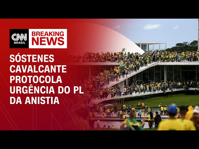 Líder do PL protocola requerimento de urgência para projeto da anistia | CNN 360º