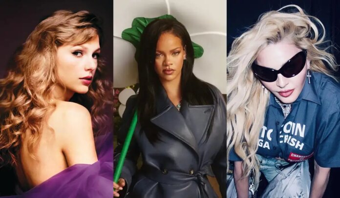 Forbes lista as famosas mais ricas dos EUA, com Taylor Swift, Rihanna e Madonna no Top 5