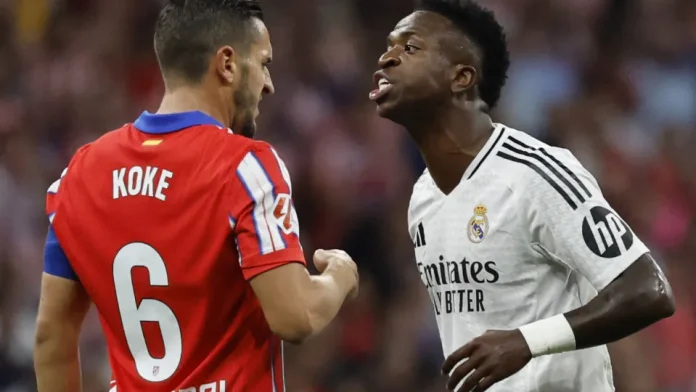 Vinícius Jr. e Koke batem boca em Atlético x Real: "Chorão de m*"**
