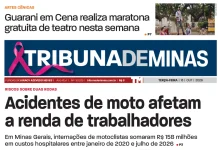 Acidentes de moto e impactos na renda de trabalhadores são destaque na Tribuna de Minas desta terça-feira, dia 13 Acidentes de moto e impactos na renda de trabalhadores são destaque na Tribuna de Minas desta terça-feira, dia 13