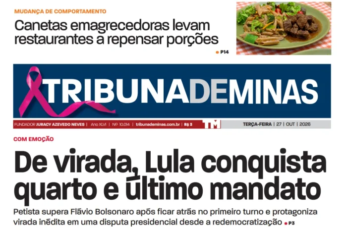 Confira o jornal impresso desta terça-feira, dia 27