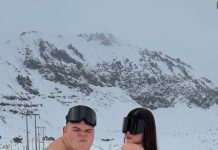 Gordão da XJ posa de sunga na neve com noiva de biquíni; veja fotos Notícias ao Minuto
